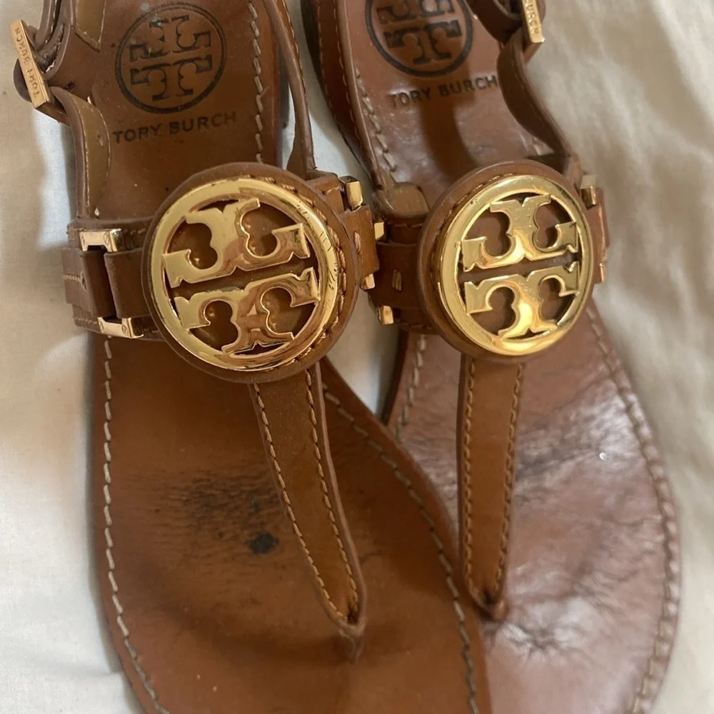 Authentic Tory Burch Cassia Flat Thong Sandals 5.5